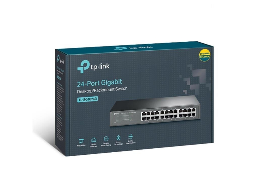 imagem de Switch Tp-Link 24 Portas Gigabit Tl-Sg1024d 10/100/1000 Mbps - Tpn0051
