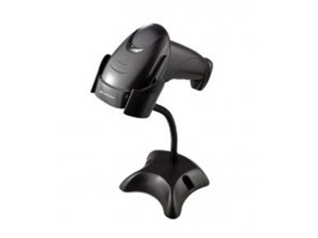imagem de Leitor de Codigo de Barras C3tech Usb Laser com Suporte Preto - Lb-50bk