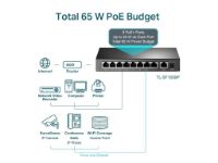 imagem de Switch de Mesa Tp-Link Tl-Sf1009p(Un) Fast Ethernet 9 Portas (8 Portas Poe+ ) 10/100mbps - Tpn0245