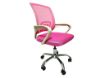imagem de Cadeira de Escritorio Pctop Home Office Fit Branca e Rosa - 1001