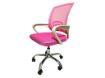 imagem de Cadeira de Escritorio Pctop Home Office Fit Branca e Rosa - 1001