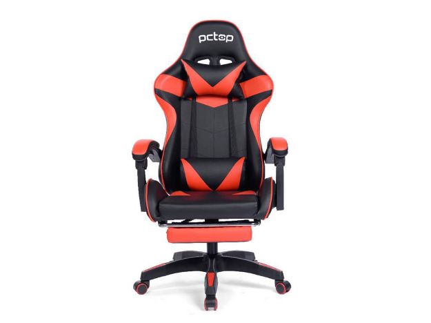 imagem de Cadeira Gamer Pctop Racer Vermelha c/ Descanso de Pe - Se1006e
