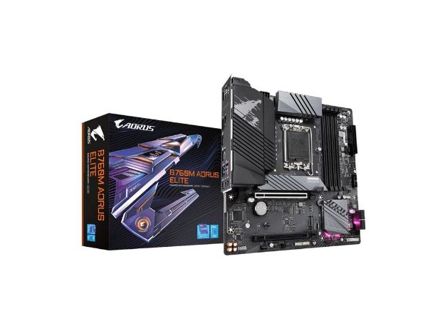imagem de Placa Mae Gigabyte Intel (Lga1700) Ddr5 Micro Atx - B760m Aorus Elite Rev. 1.2