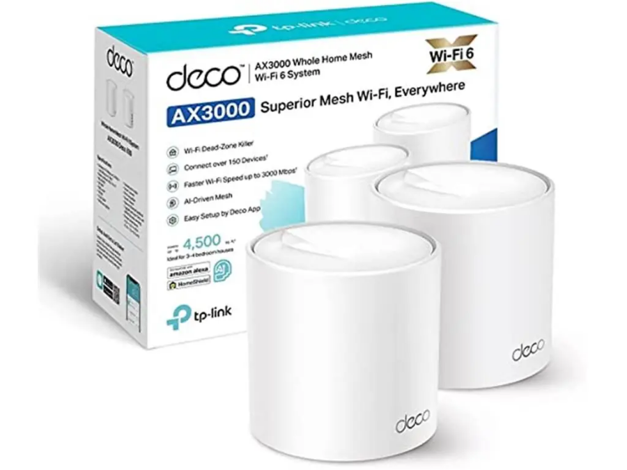 imagem de Kit Roteador Tp-Link Deco X50 Ax3000 (2 Pack) Wi-Fi 6 Mesh Gigabit Dual-Band - Tpn0307