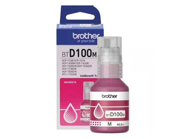 imagem de Garrafa de Tinta Brother Magenta 48,8ml - Btd100m