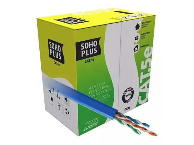 imagem de Cabo Sohoplus U/Utp Cat5e Azul Claro 305m - 23200099