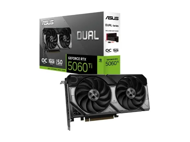 imagem de Placa de Video Asus Dual Geforce Rtx 5060 Ti Oc 16gb Gddr7 128 Bits - Dual-Rtx5060ti-O16g