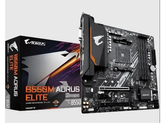 imagem de Placa Mae Gigabyte Amd (Am4) Ddr4 Micro Atx - B550m Aorus Elite