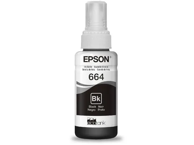 imagem de Kit 2 Garrafas de Tinta Epson 664 Preto 70ml - T664120-2p