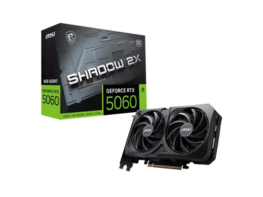 imagem de Placa de Video Msi Geforce Rtx 5060 8g Shadow 2x Oc 8gb Gddr7 128 Bits - 912-V537-056