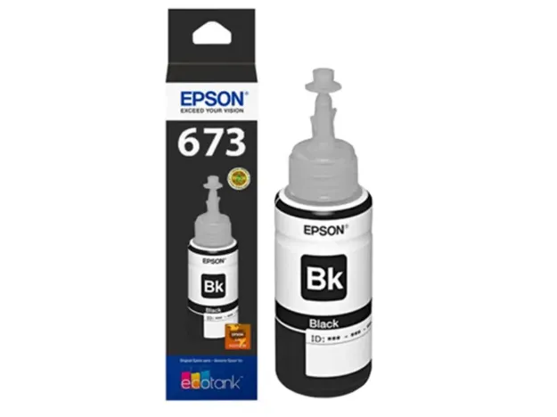 imagem de Garrafa de Tinta Epson 673 Preto 70ml - T673120-Al