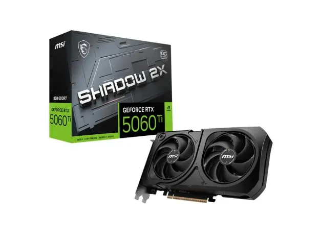 imagem de Placa de Video Msi Geforce Rtx 5060 Ti 8g Shadow 2x Oc Plus 8gb Gddr7 128 Bits - 912-V536-023