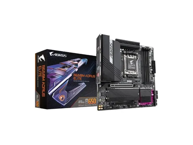 imagem de Placa Mae Gigabyte Amd (Am5) Ddr5 Micro Atx - B650m Aorus Elite