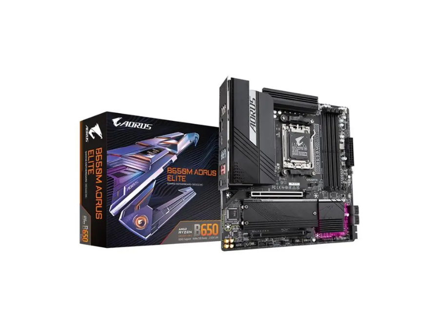 imagem de Placa Mae Gigabyte Amd (Am5) Ddr5 Micro Atx - B650m Aorus Elite