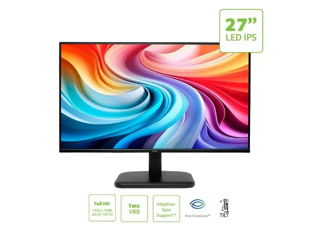 imagem de Monitor Acer Gamer 27" Ek271 Gbi Led/Ips Fhd 120hz 1ms Vesa - Um.He1aa.G01