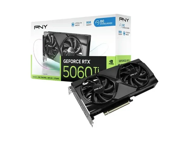 imagem de Placa de Video Pny Geforce Rtx 5060 Ti Oc 8gb Gddr7 128 Bits - Vcg5060t8dfxpb1-O