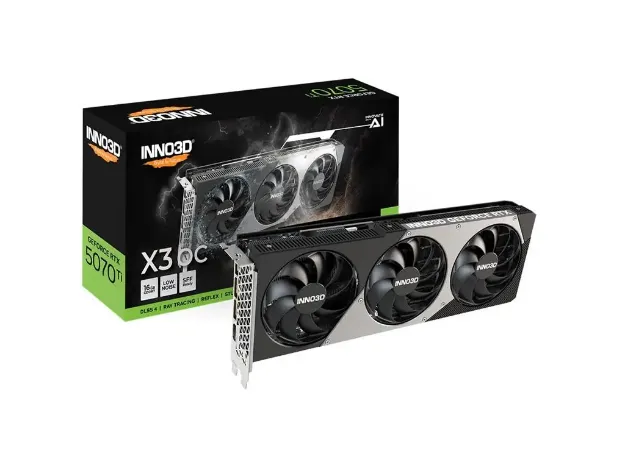 imagem de Placa de Video Inno3d Geforce Rtx 5070 Ti X3 Oc 16gb Gddr7 256 Bits - N507t3-16d7x-176068n
