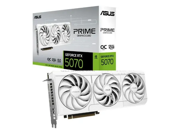 imagem de Placa de Video Asus Prime Geforce Rtx 5070 White Oc 12gb Gddr7 192 Bits - Prime-Rtx5070-O12g-White