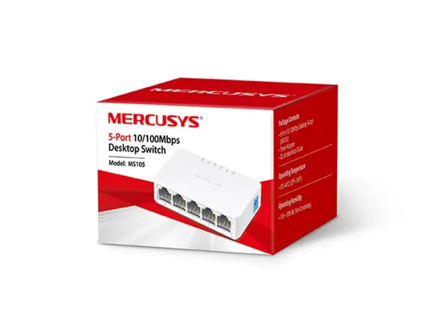 imagem de Switch de Mesa Mercusys de 5 Portas 10/100mbps Ms105(Eu) - Mcs0019