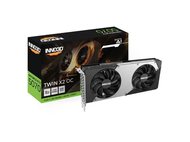 imagem de Placa de Video Inno3d Geforce Rtx 5070 Twin X2 Oc 12gb Gddr7 192 Bits - N50702-12d7x-195064n