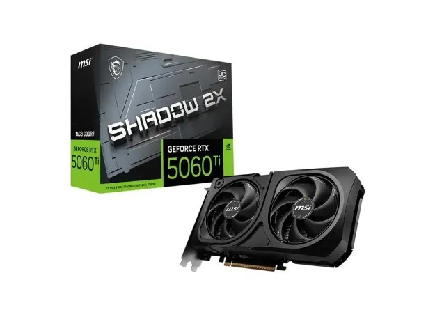 imagem de Placa de Video Msi Geforce Rtx 5060 Ti 16g Shadow 2x Oc Plus 16gb Gddr7 128 Bits - 912-V535-024