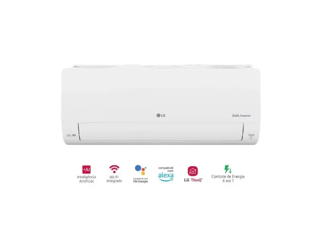 imagem de Ar Condicionado Split Lg Dual Inverter Voice +ai R-32 9.000 Btus Quente/Frio 220v - S3-W09aa31c