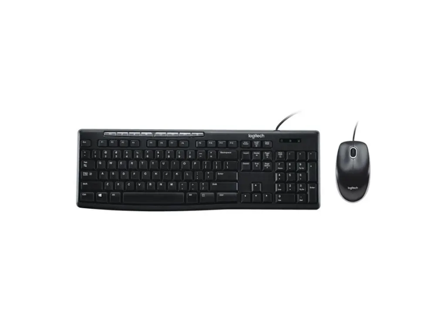 imagem de Kit Teclado e Mouse Logitech Mk200 Preto Optico 1.000 Dpi - com Fio - 920-002718