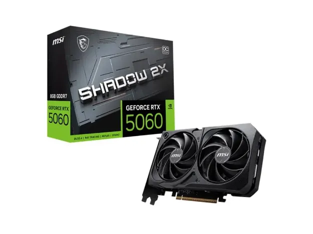 imagem de Placa de Video Msi Geforce Rtx 5060 8g Shadow 2x Oc 8gb Gddr7 128 Bits - 912-V537-037