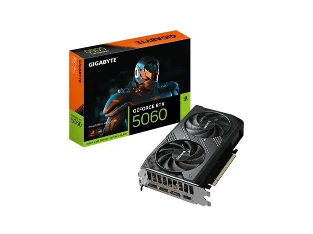 imagem de Placa de Video Gigabyte Geforce Rtx 5060 Windforce Oc Max 8gb Gddr7 128 Bits - Gv-N5060wf2max Oc-8gd