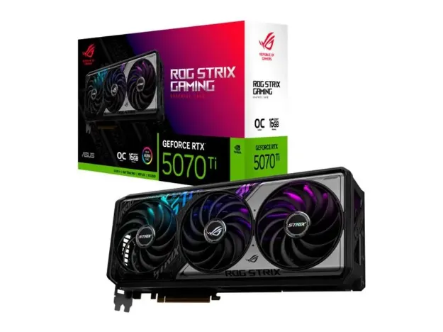 imagem de Placa de Video Asus Geforce Rtx 5070 Gaming Ti Oc 16gb Gddr7 256 Bits - Rog-Strix-Rtx5070ti-O16g-Gaming