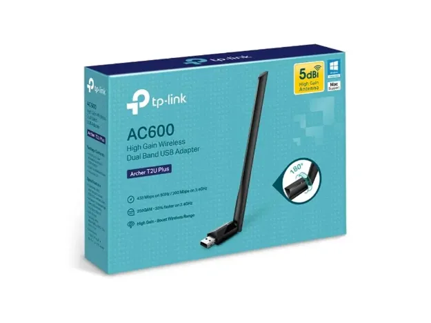 imagem de Adaptador Tp-Link Archer T2uplus Dual Band Ac600 - Tpn0190