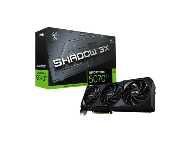 imagem de Placa de Video Msi Geforce Rtx 5070 Ti 16g Shadow 3x Oc Gddr7 256 Bits - 912-V531-465