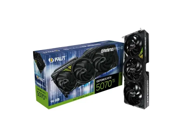 imagem de Placa de Video Palit Geforce Rtx 5070 Ti Gamingpro-S 16gb Gddr7 256 Bits - Ne7507t019t2-Gb2031u