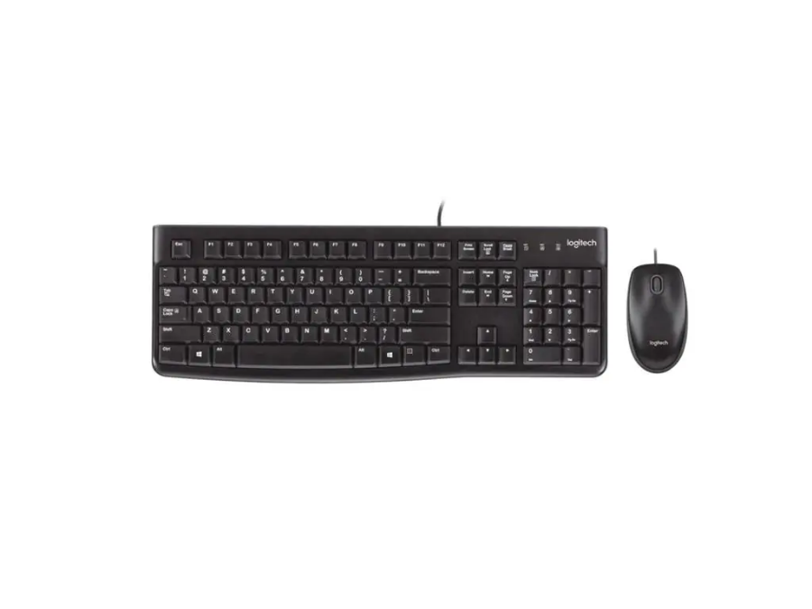 imagem de Kit Teclado e Mouse Logitech Mk120 Preto Optico 1.000 Dpi - com Fio - 920-004429