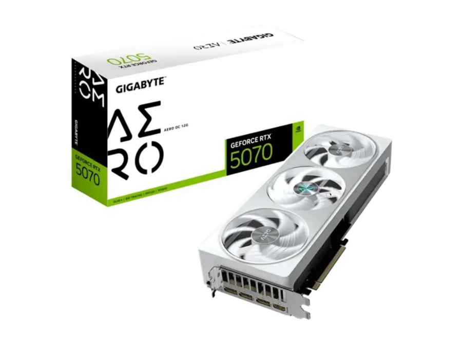 imagem de Placa de Video Gigabyte Geforce Rtx 5070 Aero Oc 12gb 1.0 Gddr7 192 Bits - Gv-N5070aero Oc-12gd