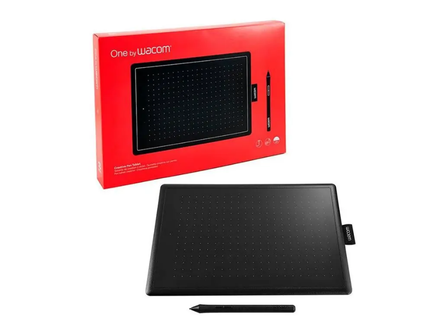 imagem de Mesa Digitalizadora Wacom One By Usb Media Preto e Vermelho - Ctl672k1a