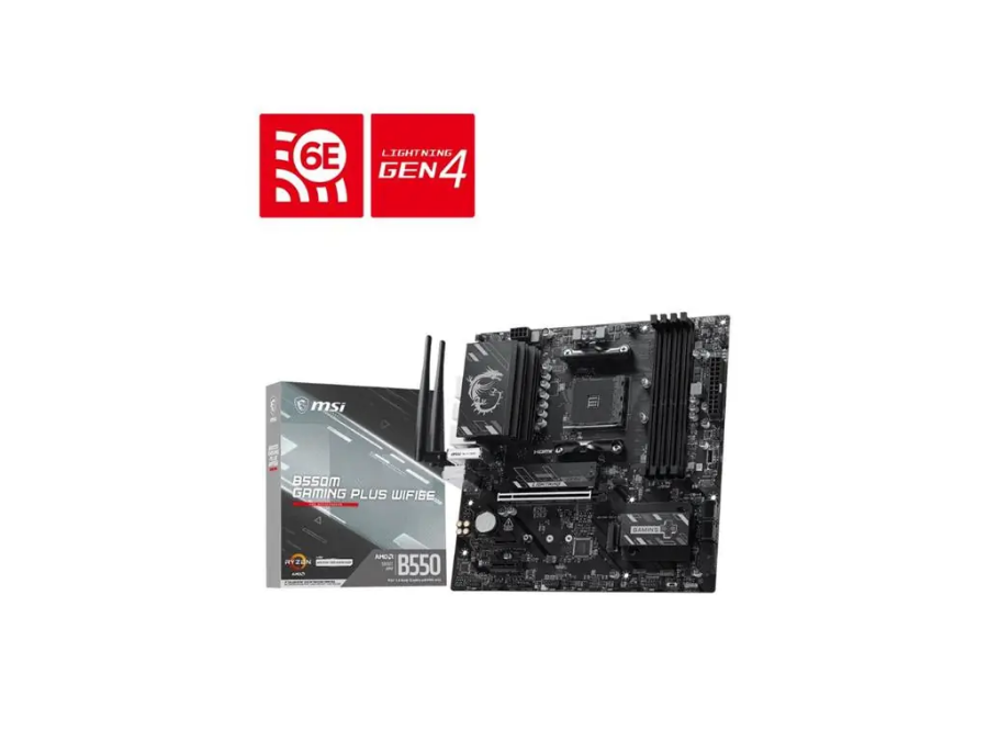 imagem de Placa Mae Msi Amd (Am4) Ddr4 Micro Atx - B550m Gaming Plus Wifi6e