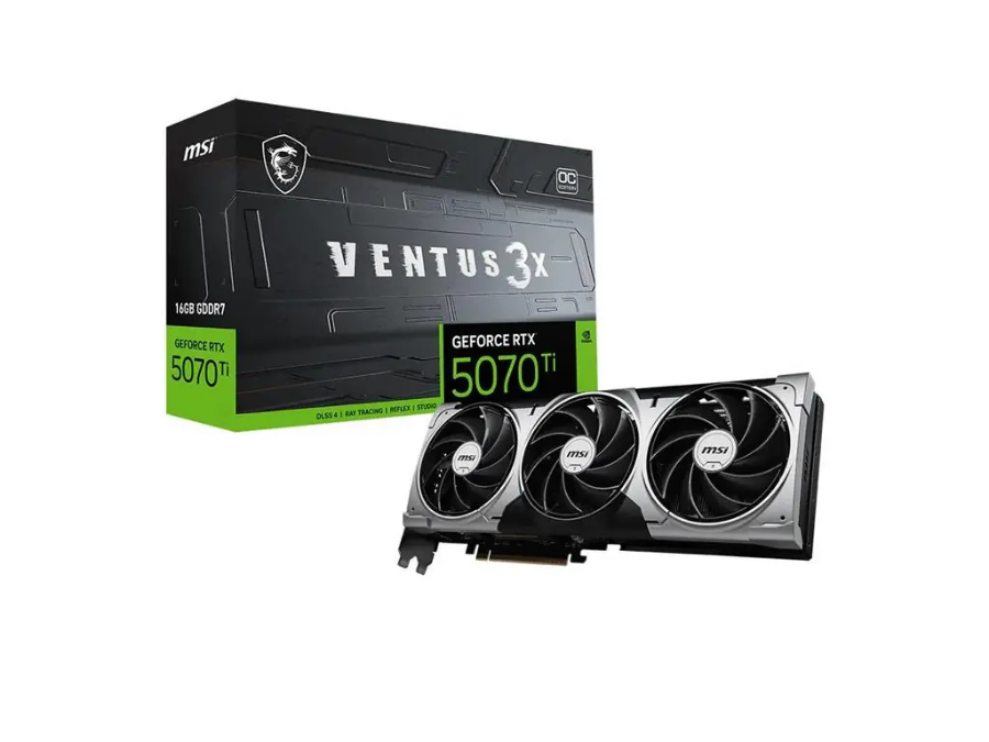 imagem de Placa de Video Msi Geforce Rtx 5070 Ti 16g Ventus 3x Oc 16gb Gddr7 256 Bits - Vg-Msi G507t-16v3c